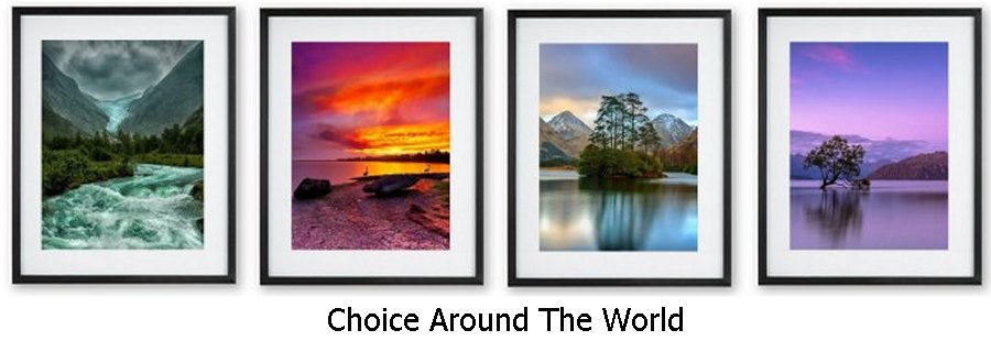 Choice Around The World Framed Prints